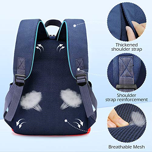 Cosyres Dinosaurios Mochila para Niños Infantil Guarderia Mochila Escolar (Azul Oscuro)