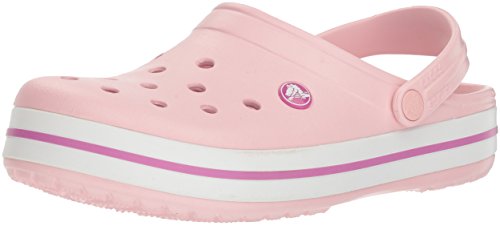 Crocs Crocband U, Zuecos Unisex Adulto, Rosa (Pearl Pink-Wild Orchid), 45-46 EU