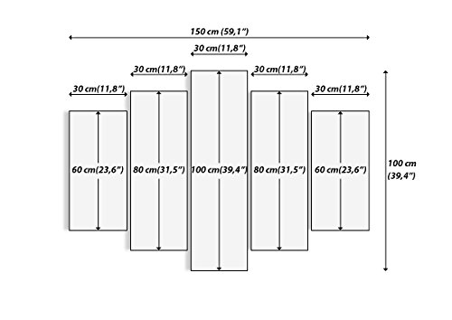 Cuadro sobre Lienzo - 5 Piezas - Impresión en Lienzo - Ancho: 150cm, Altura: 100cm - Foto número 0218 - Listo para Colgar - en un Marco - EA150x100-0218