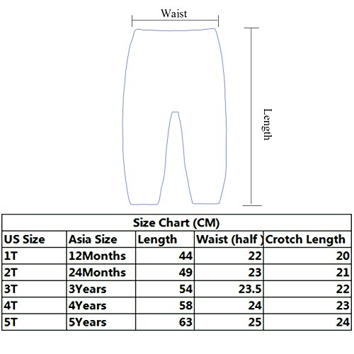 CuteOn Unisexo niños Elástico Cintura Algodón Calentar Pantalones Bebé Trousers Bottoms Rojo 3Años