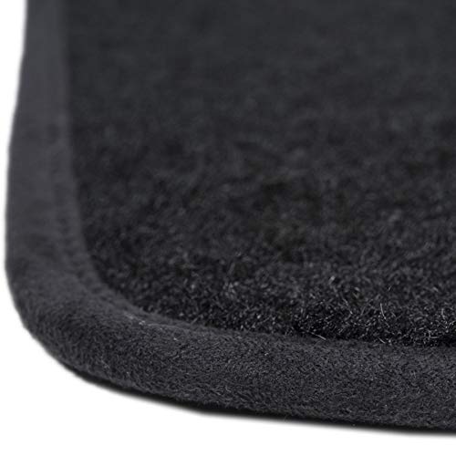 DBS Alfombrillas de Coche - A Medida - Alfombrillas para Coche - 3 uds. - Antideslizante - Moqueta en Negro 900 g/m² - Aspecto Terciopelo - Modelo Star - 1763202