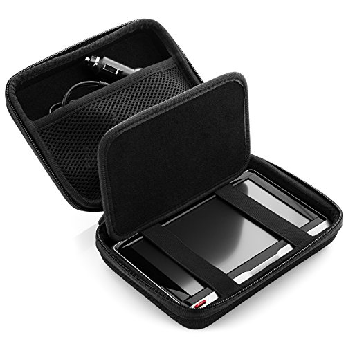 deleyCON Navi Case Funda para Dispositivos de Navegación de hasta 6 &" 6,2" Pulgadas (17x12x4,5cm) - Sólida - Un Compartimiento Interior - Negro