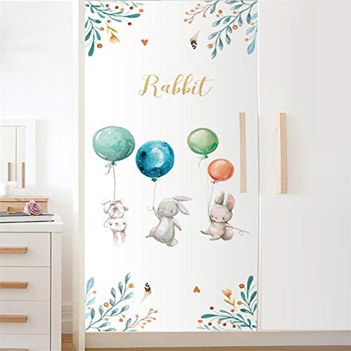 DFKJ Papel Pintado Autoadhesivo de Flamenco, Pegatina de Puerta de Animales de Dibujos Animados Bonitos, decoración del hogar, póster Impermeable, calcomanía Mural A23 95x215cm