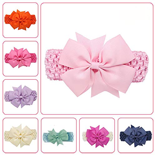 Diademas Bebe Niña,SHOBDW Elásticas Cintas Para El Pelo Para Niñas Accesorios Para El Cabello Bebé Turbante Bowknot Envolturas Para La Cabeza Cintas para el pelo Bebe Niña Recien Nacida,Blanco