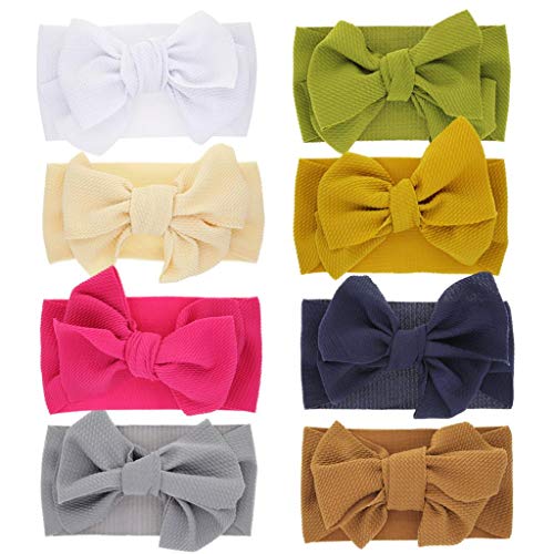 Diademas Bebe Niña,SHOBDW Elásticas Colorful Bows Toddler Kid Bebé Niñas Flores Nudo Turbante Accesorios Para La Cabeza Cintas para el pelo Bebe Niña Recien Nacida,Amarillo