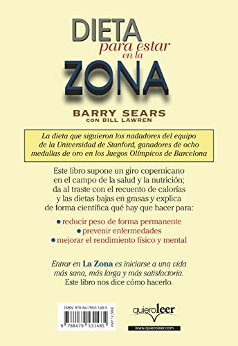 Dieta para estar en la zona (Nutrición y dietética)