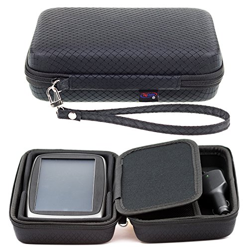 Digicharge Negro Funda Duro para Tomtom Go 6200 6100 Go 620 610 Go 61 con Asa y Compartimentos para Accesorios