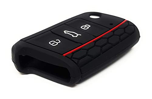 DigitalTech® - Funda Llave Coche. Compatible Golf,MK,Polo,Jetta,Touran,T-ROC,Tiguan,Seat Leon,Ibiza,Toledo,Arona,Ateca,Skoda Rapid Spaceback,Fabia,Karoq,Octavia, Superb, etc.