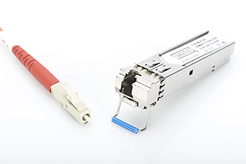 DIGITUS Módulo Gigabit SFP compatible con HP, Mini GBIC, modo único, LC Simplex (BiDi), Tx 1310 nm/Rx 1550 nm, 20 km, 1,25 Gbit/s.