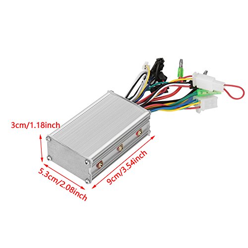 Dilwe Controlador sin Cepillo del Motor de 36V/48V 250W Controlador de Onda Sinusoidal de Aluminio Para E-bike Scooter