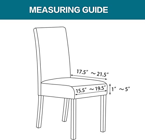 Dioxide Pack de 4 Funda para Silla, Fundas Elásticas, Fundas de Asiento para Silla, Diseño Jacquard Cubiertas de la Sillas, Extraíbles y Lavables-Decor Restaurante (Paquete de 4,Burdeos)
