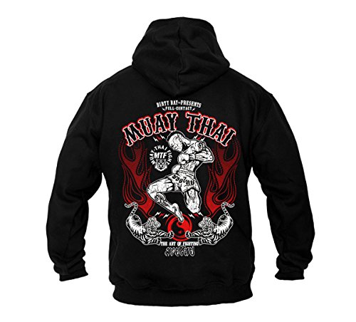 Dirty Ray Artes Marciales MMA Muay Thai sudadera hombre con capucha B9C (M)