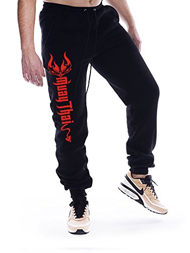 Dirty Ray Artes Marciales Muay Thai pantalón de chándal hombre con bajo elástico SDMT2S (S)