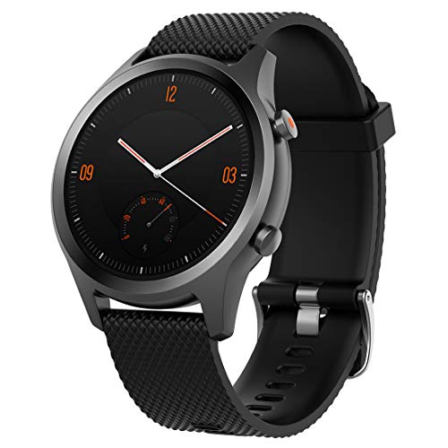 Disscool Bandas de repuesto para TicWatch C2, correa de silicona suave de 20 mm para reloj inteligente TicWatch C2 (negro/plata) Fitness smartwatch (silicona negra).