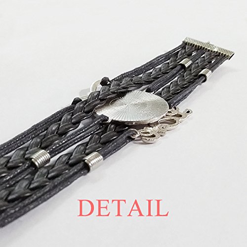 DIYthinker Ukiyoe - Pulsera tipo kimono para hombre, correa de piel, doble juego de regalo