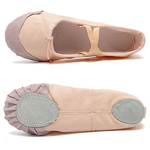 DoGeek Transpirable Zapatos de Ballet Zapatillas de Ballet de Danza Baile para Niña (25 EU, Rosa 2)