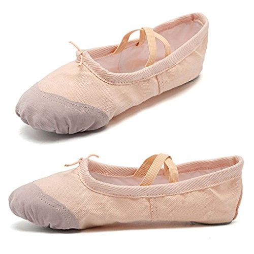 DoGeek Transpirable Zapatos de Ballet Zapatillas de Ballet de Danza Baile para Niña (25 EU, Rosa 2)