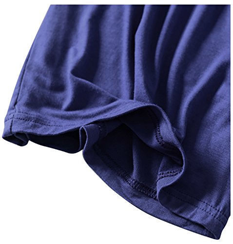 Dolamen Hombre Pantalones de Pijama Algodón Modal, Pantalones Boxeador Cortos Trunk Shorts Ropa de Dormir Cintura elástica Ajustable y Bolsillos para Dormir Tiempo Libre (XXX-Large, Azul)