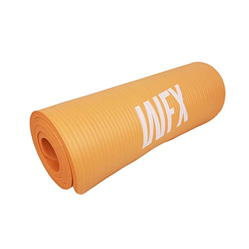 #DoYourFitness Esterilla Yoga y Fitness »Yamuna« - Colchoneta Extra Gruesa y Suave - Estera Deporte - Fitness, Yoga, Pilates, Gimnasia - 183 x 61 x 1,5 cm – Naranja