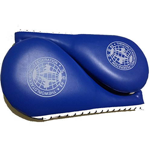 Durable Doble Taekwondo Karate Kick pad Cojín de retroceso objetivo Formación Pad de práctica-(Azul)