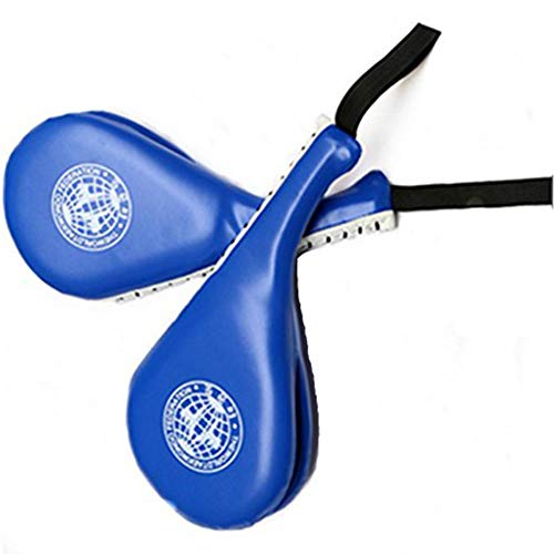 Durable Doble Taekwondo Karate Kick pad Cojín de retroceso objetivo Formación Pad de práctica-(Azul)