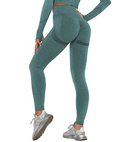 DUROFIT Mallas Pantalones Deportivos Leggings Mujer Mallas Deportivas Fitness Leggins Polainas de Yoga Training Fitness Estiramiento Azul L