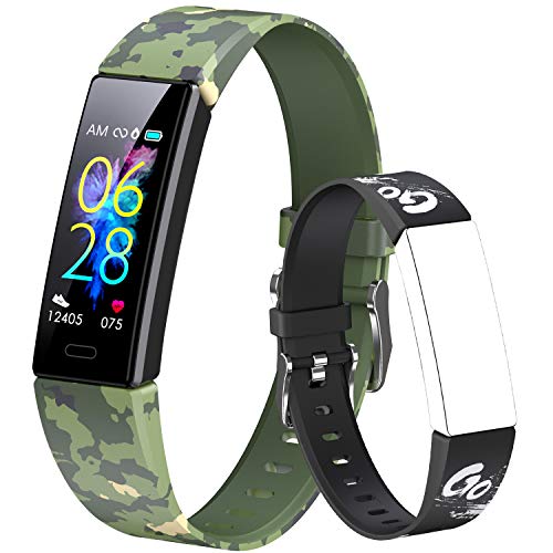 Dwfit Pulsera Actividad Inteligente Reloj Inteligente para Niños Niñas, Impermeable IP68 Deportivo Smartwatch con Podómetro Pulsómetros Monitor de Sueño Contador de Caloría