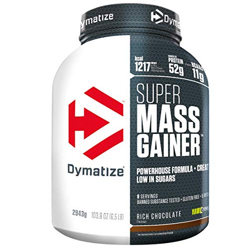 Dymatize Super Mass Gainer Rich Chocolate 2,9kg - Polvo Para Ganar Peso + Carbohidratos, BCAA y Caseína