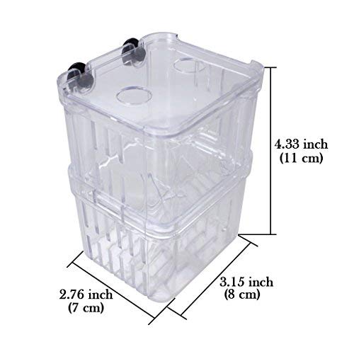 EFORCAR 1pcs multifuncional Fish Box Cría de aislamiento que cuelga del tanque de pescados del acuario incubadora de accesorios