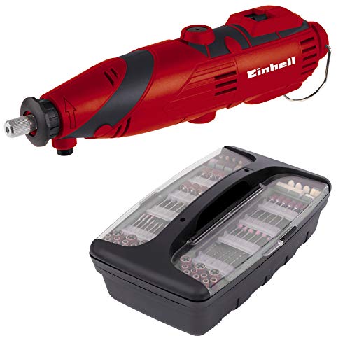 Einhell 4419169 Multiherramienta TH-MG 135 E con 189 accesorios, maletín, eje flexible, 135 W, 230 V, color rojo