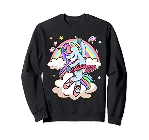 El mágico unicornio colorido bailarín del arco iris, Ballet Sudadera