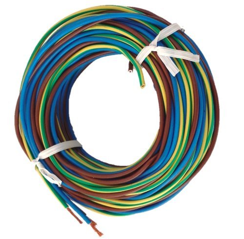 Electraline 25148 - H07V-K Cable, Sección 1 x 2.5 mm, 5m, multicolor