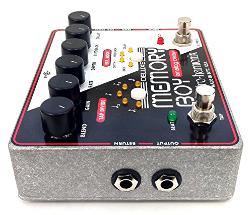 electro-harmonix Deluxe Memory Boy Deluxe Memory Boy Pedal - Pedal de efecto eco/delay/reverb para guitarra, color plateado