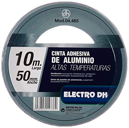 ElectroDH CINTAAL10 CINTA ADHESIVA ALUMINIO 50MM ROLLO 10 METROS