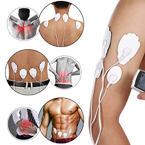 Electroestimulador TENS y electroestimulación muscular, 16 Modos 2 Canales USB Recargable Masajeador Electro para el Cervical/Piernas/Abdominal/Espalda/Cuello