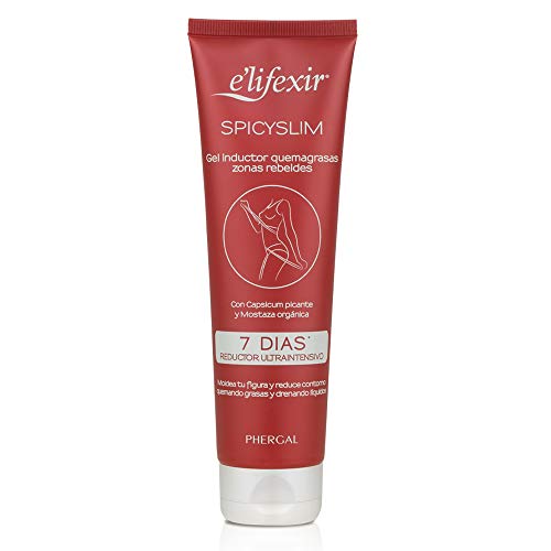 Elifexir - Gel Inductor Spicyslim | Crema Reductora Extrema | Combate Grasa Localizada | Zonas Rebeldes | Resultados Visibles en 7 Días | Mostaza Orgánica y Capsicum Picante - 150ml