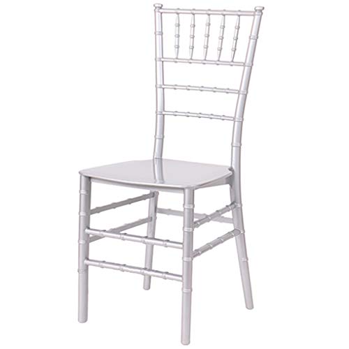 EME 4 Sillas Modelo Chiavari o Tiffany en Color Blanco. Incluye 4 sillas y 4 Cojines. Elegantes para Eventos, apilables y Muy Resistentes.