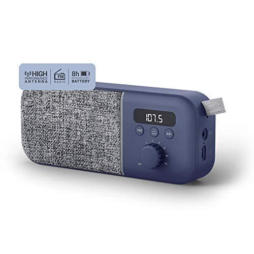 Energy Sistem Fabric Box Radio Navy (FM Radio, 1200 mAh Battery, 3 W, PLL Tuner, Audio-out)