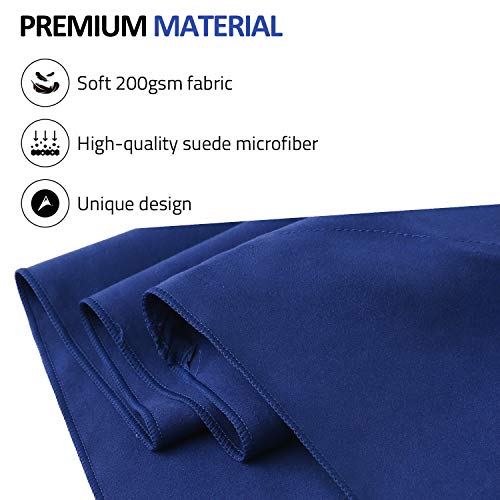 Eono by Amazon - Toalla de Microfibra para Llevar al Gimnasio, a la Playa, de Camping, de Viaje, de Natacion, o de Vacaciones. Secado rápido, Superabsorbente, Ultracompacta, Azul Real-100x50cm