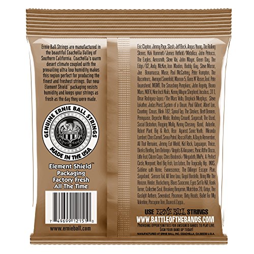 Ernie Ball Earthwood Rock y Blues w/Plain G Cuerdas de guitarra acústica de bronce fosforado - 10-52 Gauge