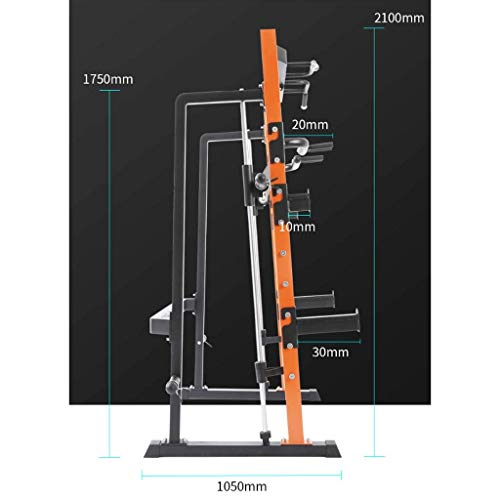 Estante para Sentadillas Jaula para Levantamiento de Pesas Barra para Banco Soporte de pórtico Estante para Sentadillas Contador Máquina Smith equilibrada Equipo de Entre