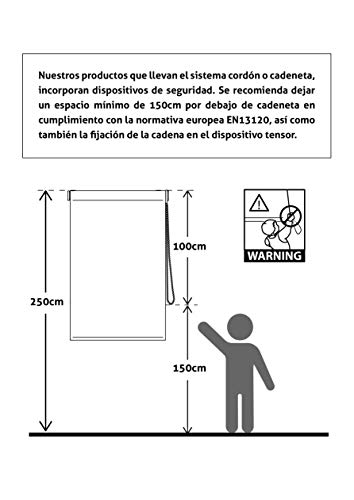 Estores Basic, Stores screen, Blanco, 120x250cm, estores plegable, persianas enrollables para el interior.