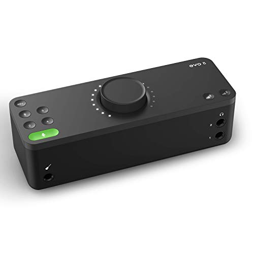 EVO 8 USB Audio Interface tarjeta de sonido externa (4 in / 4 out, Smartgain, Smart Touchpoints, función loopback, alimentación fantasma de 48V, 4 preamplificadores de micrófono, Windows/Mac/iOS)