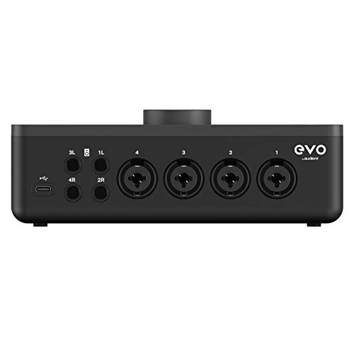 EVO 8 USB Audio Interface tarjeta de sonido externa (4 in / 4 out, Smartgain, Smart Touchpoints, función loopback, alimentación fantasma de 48V, 4 preamplificadores de micrófono, Windows/Mac/iOS)