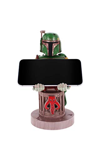 Exquisite Gaming - Cable Guy Boba Fett, Star Wars, Soporte de sujeción y carga para mando de consola y/o smartphone de tu personaje favorito con licencia de Disney, Producto con licencia oficial