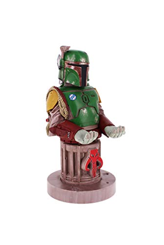 Exquisite Gaming - Cable Guy Boba Fett, Star Wars, Soporte de sujeción y carga para mando de consola y/o smartphone de tu personaje favorito con licencia de Disney, Producto con licencia oficial