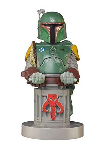 Exquisite Gaming - Cable Guy Boba Fett, Star Wars, Soporte de sujeción y carga para mando de consola y/o smartphone de tu personaje favorito con licencia de Disney, Producto con licencia oficial