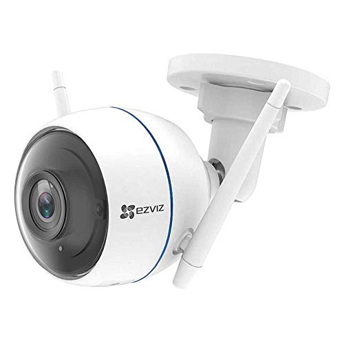 EZVIZ ezTube 1080p Cámara de Seguridad, WiFi, Defensa Activa, Luz Estroboscópica y Sirena, IP66, Visión Nocturna, Audio Bidireccional, Servicio de Nube, Compatible Con Alexa, Google Home