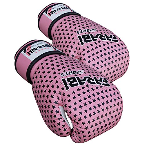 Farabi - Guantes de boxeo para niña, guantes de combate para MMA, muay thai. Color rosa. Peso: 113 g