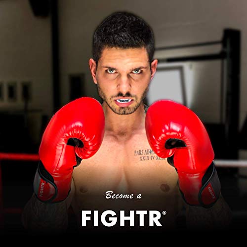 FIGHTR® Premium Protector bucal – respiración Ideal & fácil de Ajustar, protección Dental Deportiva para Boxeo, MMA, Muay Thai, Hockey y Deportes de Lucha, Incluye Caja higiénica